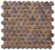Antiqued Copper Hexagon