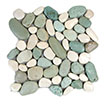 Glazed Green/White River Stone