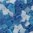 10mm blue mosaic glass tiles
