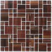 Frisco mosaic tile has brown, maroon, and beige colors throughout