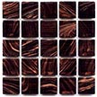 Hakatai's Aubergine glass tile has a dark purple tone highlighted with metallic swirls