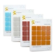 4 x 4 color chips of a particular glass tile 
