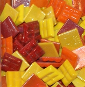 Summer Blend Iridescent mosaic glass tiles