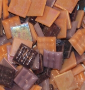 Purple/Orange Iridescent loose glass tiles