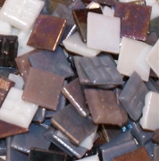 Black Grey White Iridescent glass tiles