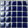 Dark blue back painted glass tile