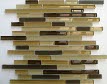 Picture of Woodland Blend, a glass tile mix in neutrals, browns, beige and tan