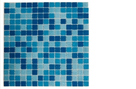 Ocean Blue Blend mosaic tile color blend