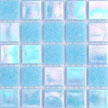Capri Blue Blend mosaic waterline tile
