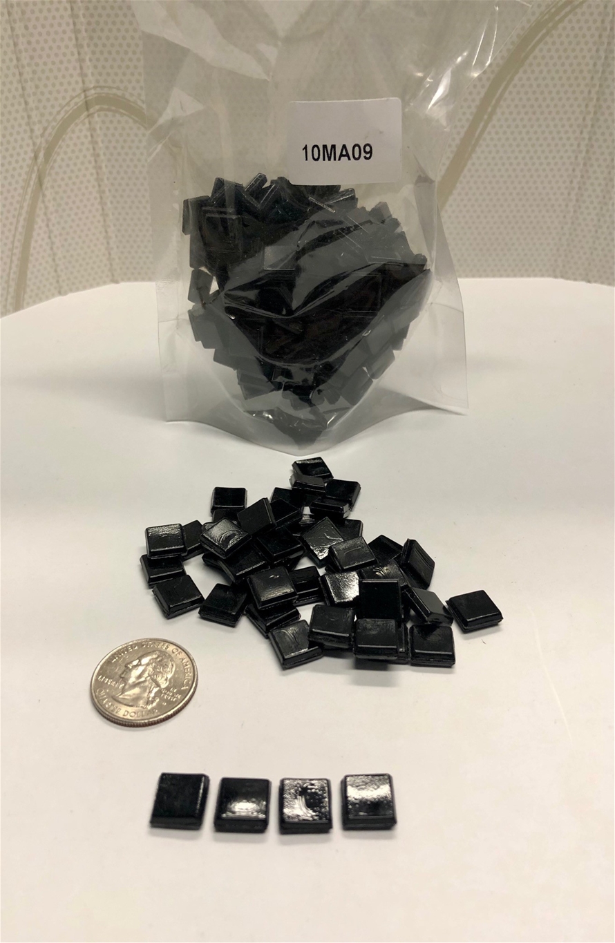 Black Mini loose glass tile