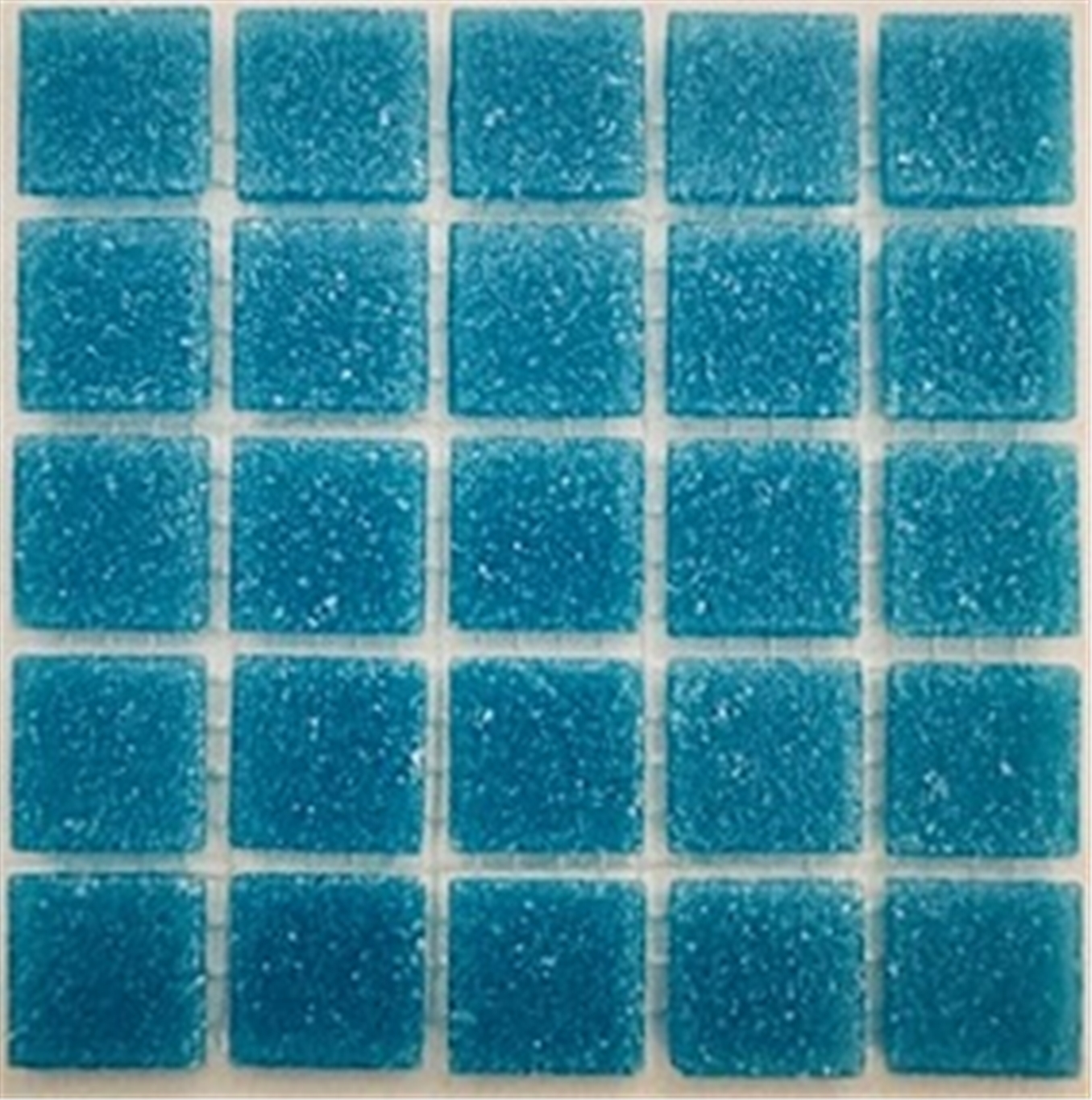 Cartglass Lake blue glass tile in sheets and loose 