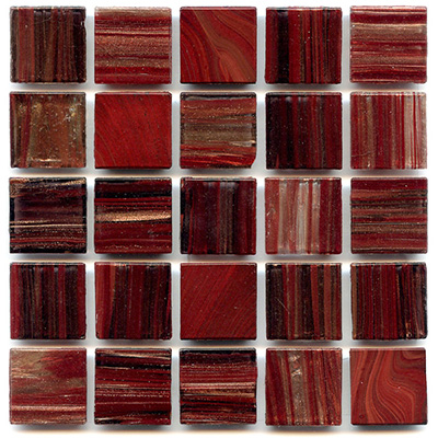 Elegant red tile blend for bathrooms