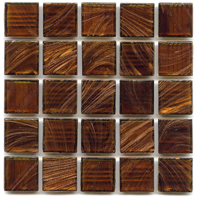Rosewood mosaic tile from hakatai has copper swirls wrapped in brown 