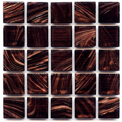 Aubergine glass tile from Hakatai Avernturine glass tile line
