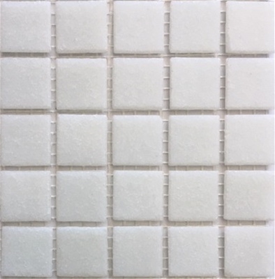 Porcelain white vitreous glass tile