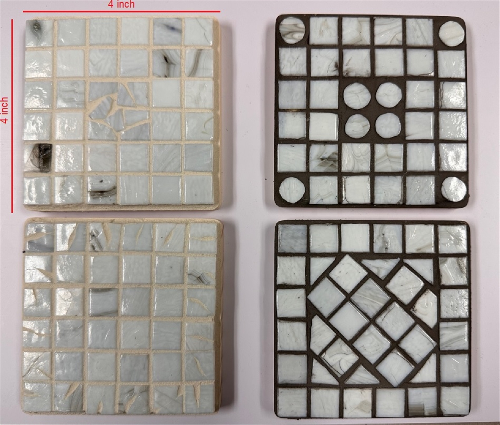 White Coaster Set