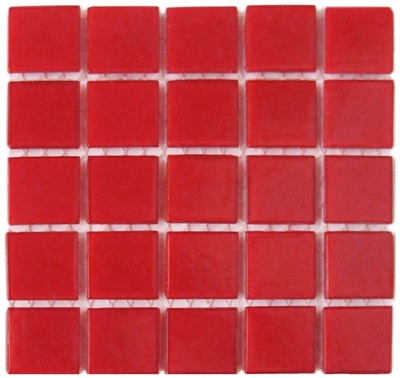 Molten Red glass tile