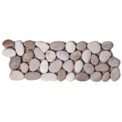 Tan/White Pebble Border
