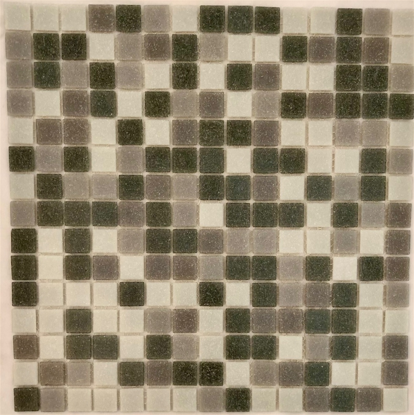 Smoky Grey Blend glass tile sheet