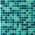 Emerald green mosaic tile blend for backsplashes