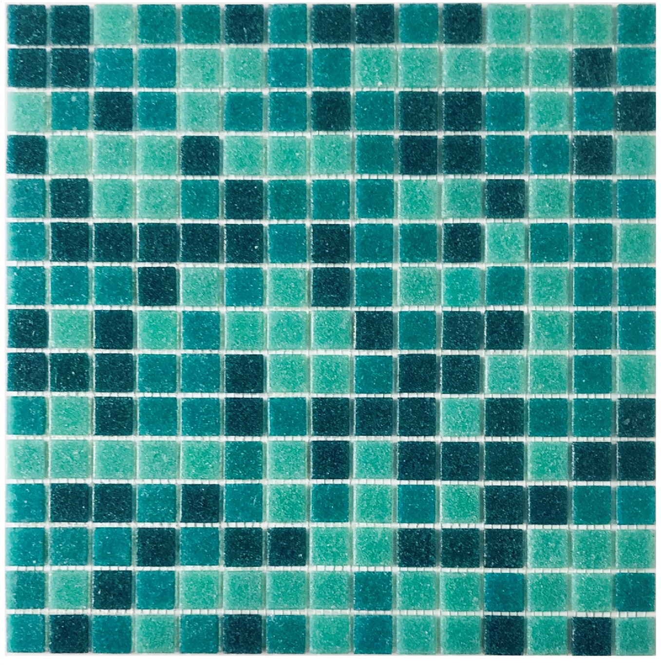 Emerald green mosaic tile blend for backsplashes