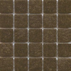 Teak brown glass tile for mosaic craft projects