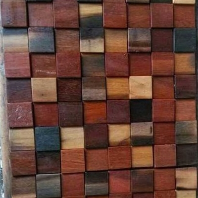 Image of wood tile which is suitable for kitchen backsplashes and other residential applications