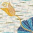 Custom mosaic repeating patterns: hand-cut tile
