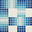 Custom mosaic repeating patterns: uncut tile