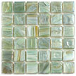 Waterlily and cream colored wall tile