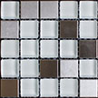 Egret Blend mosaic glass tile