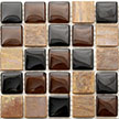 Falcon Blend dark brown and black mosaics