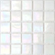 white glass tile with iridescence for glamorous look