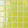 Citron yellow wall tile with an iridescent finish