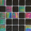 Black Kimono Blend of non-rirdescent and iridescent glass tile