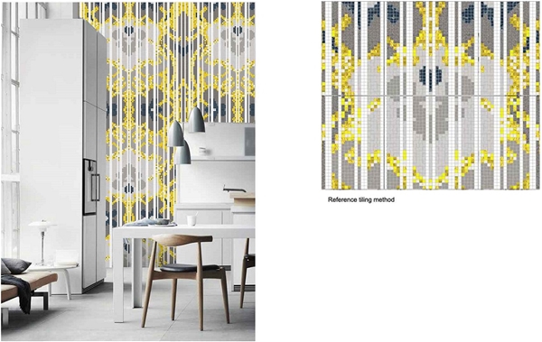 uncut glass tile pattern