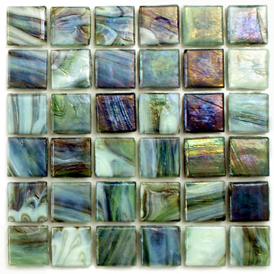 Garden and light green wall tiles